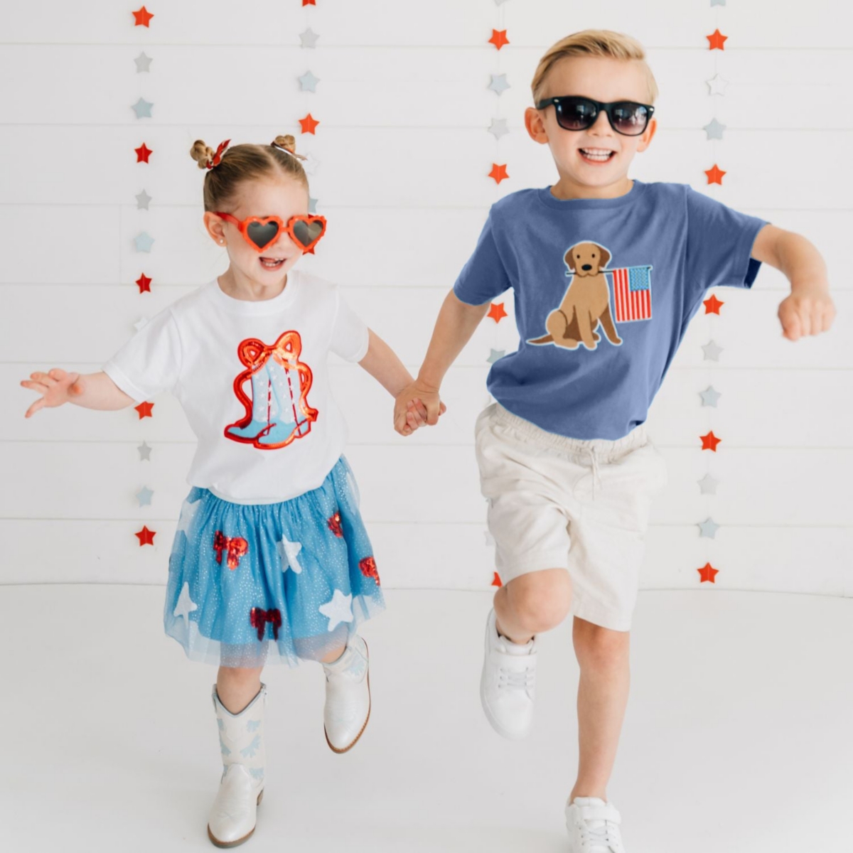Sweet Wink Big Boys Patriotic Pup Patch Short Sleeve T-Shirt