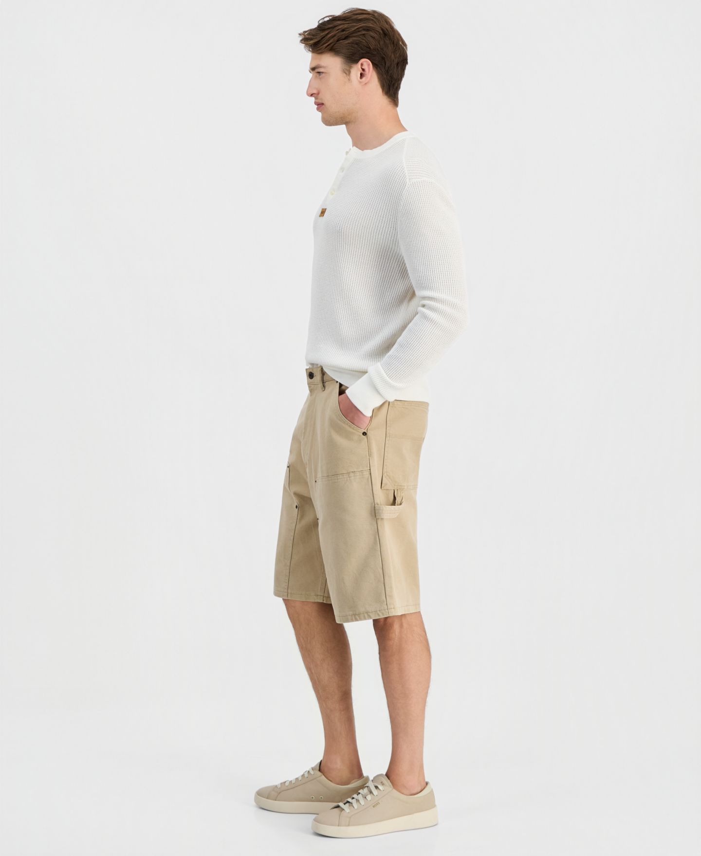 Мужские шорты Hugo Boss Giron Carpenter, цвет: Средний бежевый — фото 2
