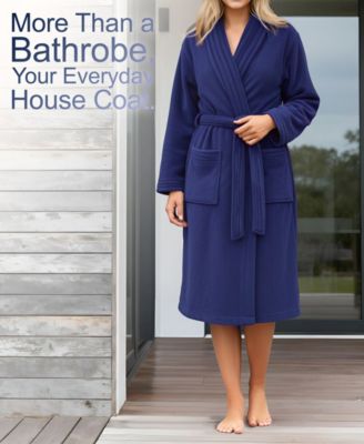 Unisex Luxury Hotel Spa Warm Shawl Collar Soft Plush Fleece Bath Robe