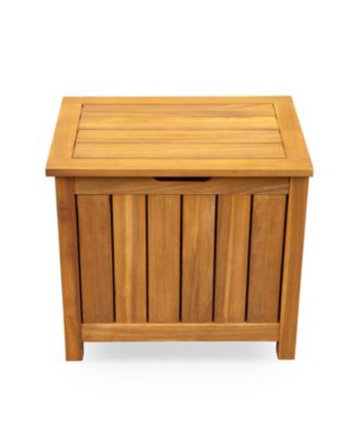 Outdoor Acacia Wood Storage Portside 30Gallons Wood Deck Box
