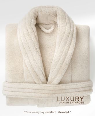 Unisex Luxury Hotel Spa Warm Shawl Collar Soft Plush Fleece Bath Robe