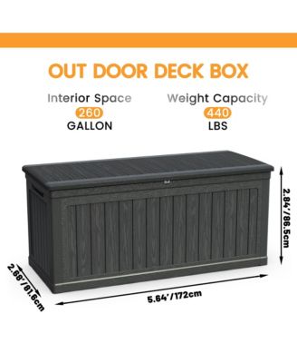XXL 260 Gal Outdoor Storage Deck Box