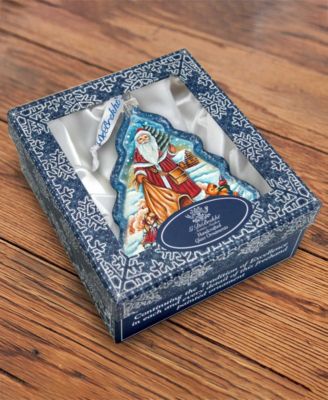 Nordic Santa Tree Glass Ornament