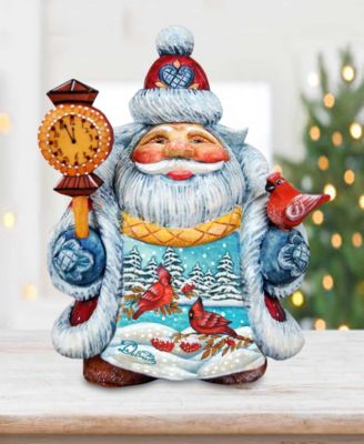 Scenic Santa with Cardinals Figurine