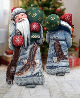 Woodcarved and Hand Painted Santa Eagle Santa Masterpiece Signature Figurine