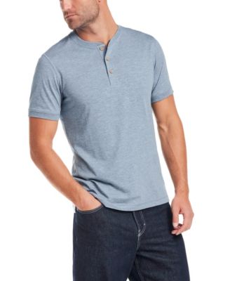 Men's Short-Sleeve Melange Henley Shirt