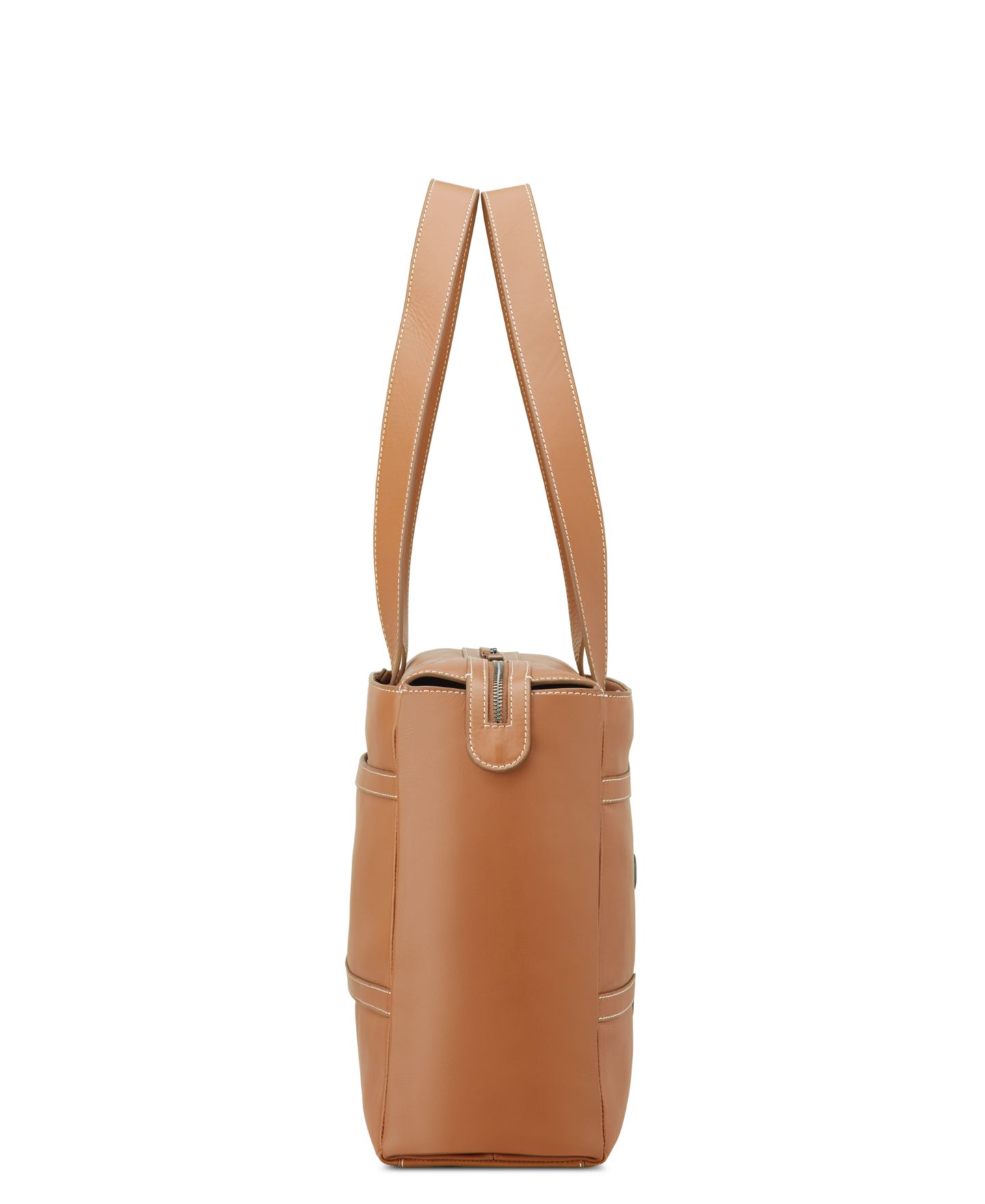 Сумка Delsey Paris Chatelet 16.25" Leather Tote, цвет: Коньячный — фото 6