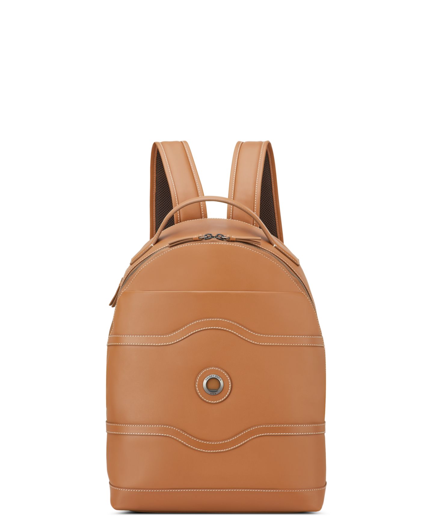 Рюкзак Delsey Paris Chatelet 17" Leather, цвет: Коньячный — фото 1