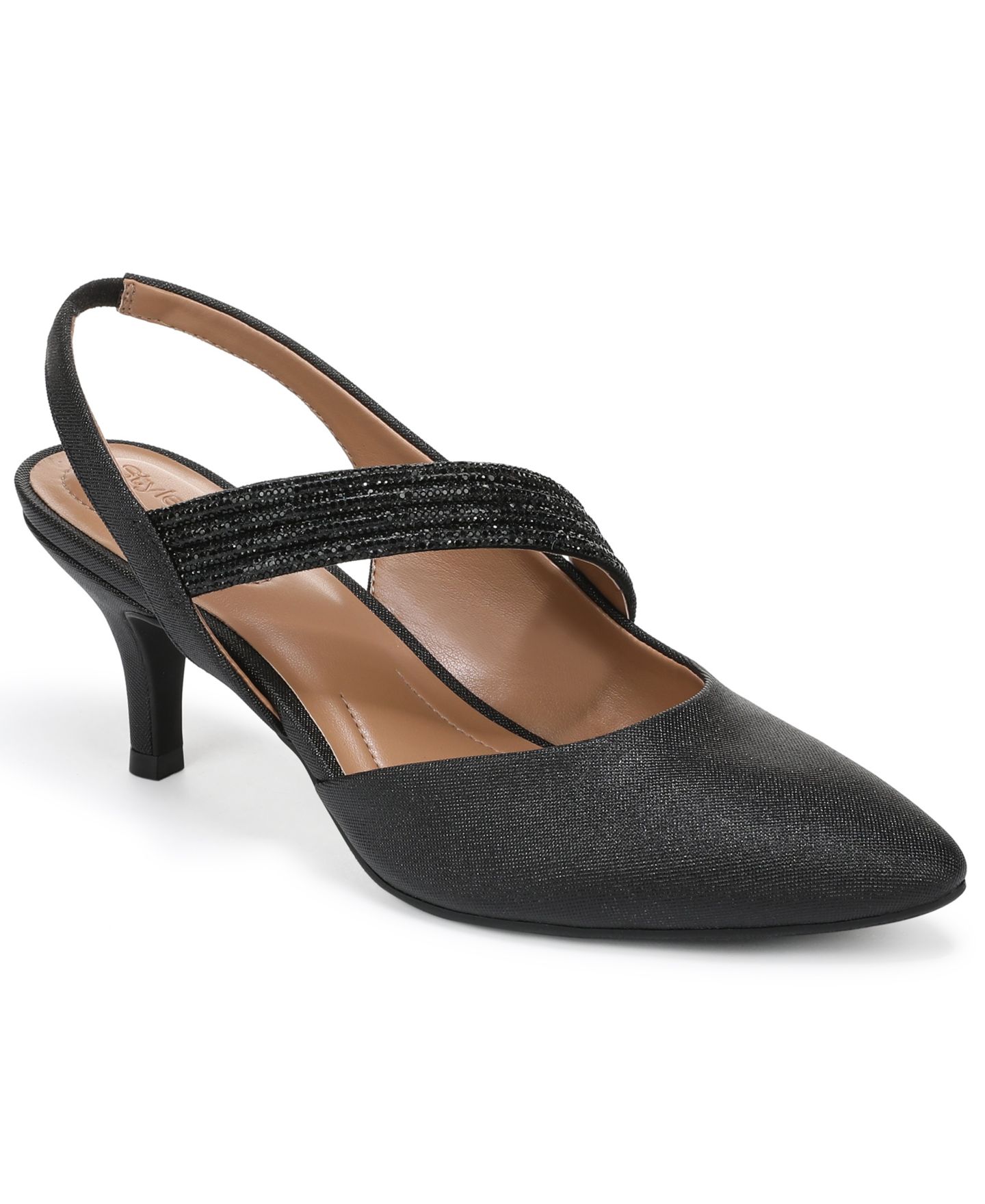 Женские туфли Style & Co Gisellee Slingback Closed Toe Pumps, цвет: Чёрный — фото 1