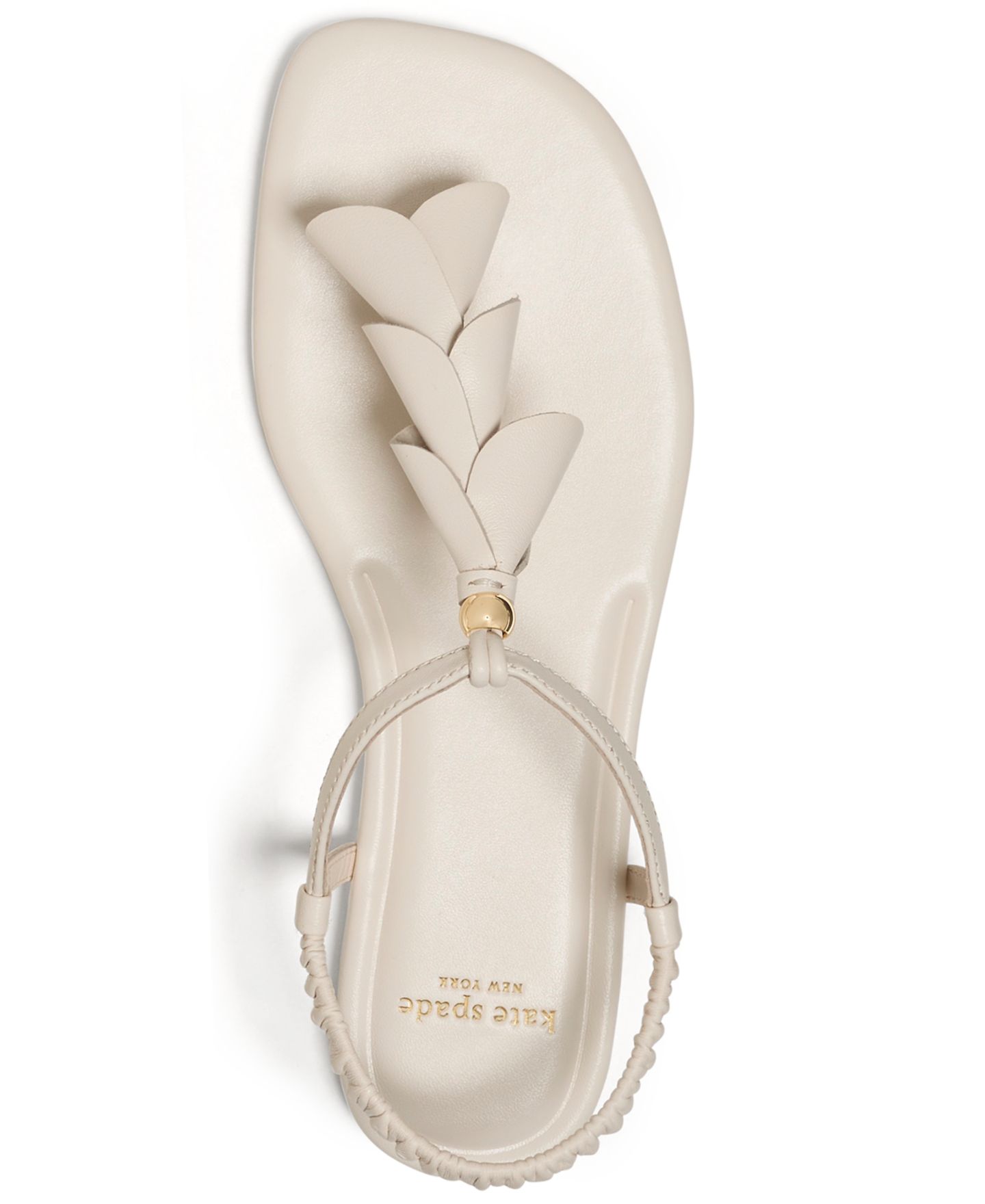 Женские сандалии kate spade new york Lily Thong Flat, цвет: Кремовый — фото 4