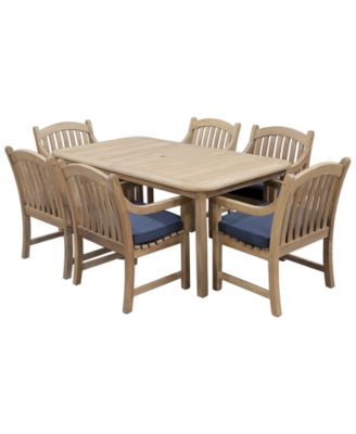 Bristol 118" Rectangle Extension Outdoor Dining Set (Table and Dining Chairs)