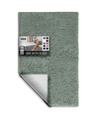 Ultra-Soft Chenille Bath Rug - Medium 20"x32", Quick-Dry, Machine-Washable, Non-Slip PVC Backing