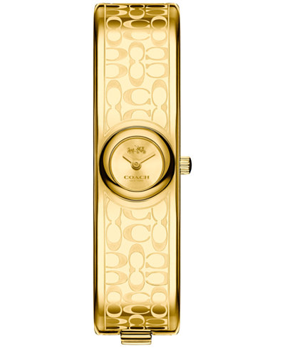 COACH Women's Scout Gold-Tone Bangle Bracelet Watch 16mm 14502625