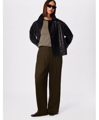 Women's Stripe Crew Neck Pocket Top