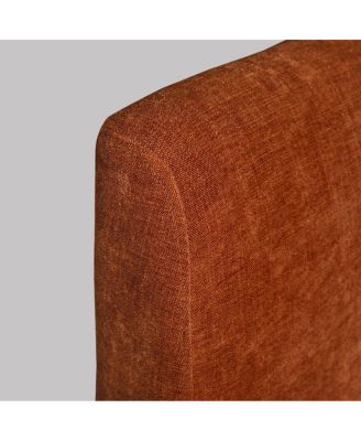 Upholstered Dining Chairs Set of 2, Lux Fabric, Metal Sled Base