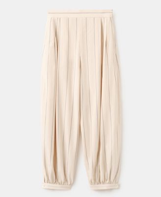 Women's Striped Lyocell Balloon Pants