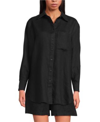 Women's Linen Oversized Button Front Shirt