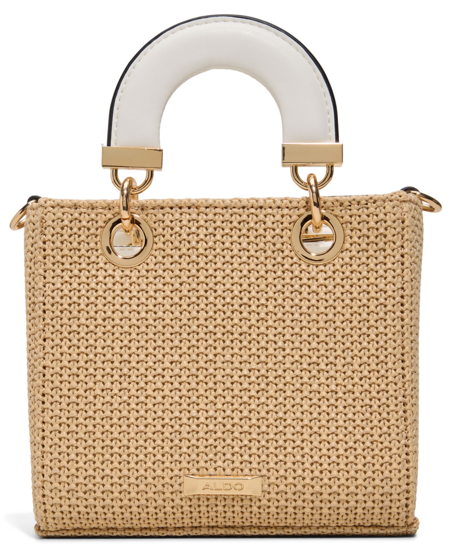 Женская сумка ALDO Seashellminiix Mini Satchel Handbag, цвет: Натуральный — фото 2