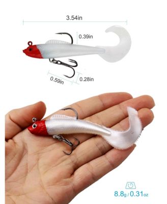 Bass Jig Head Soft Swimbait Plastic Fishing Lure
