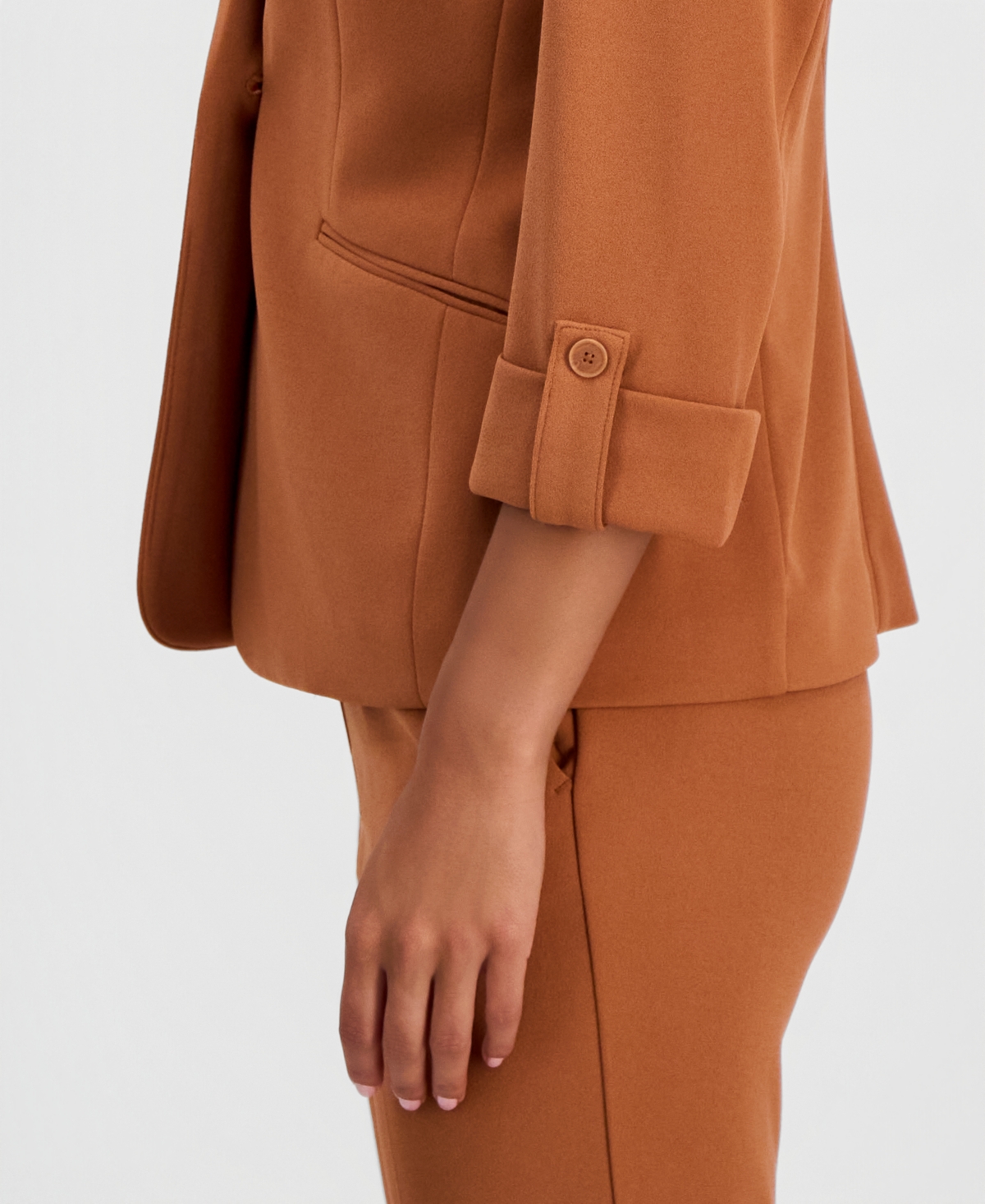 Ak Anne Klein Petite 3/4-Sleeve One-Button Blazer