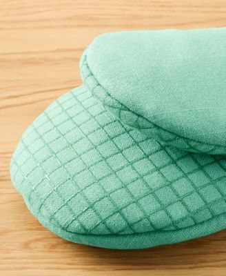 Gourmet Series Gridlines Mini Oven Mitts Set, Pack of 2