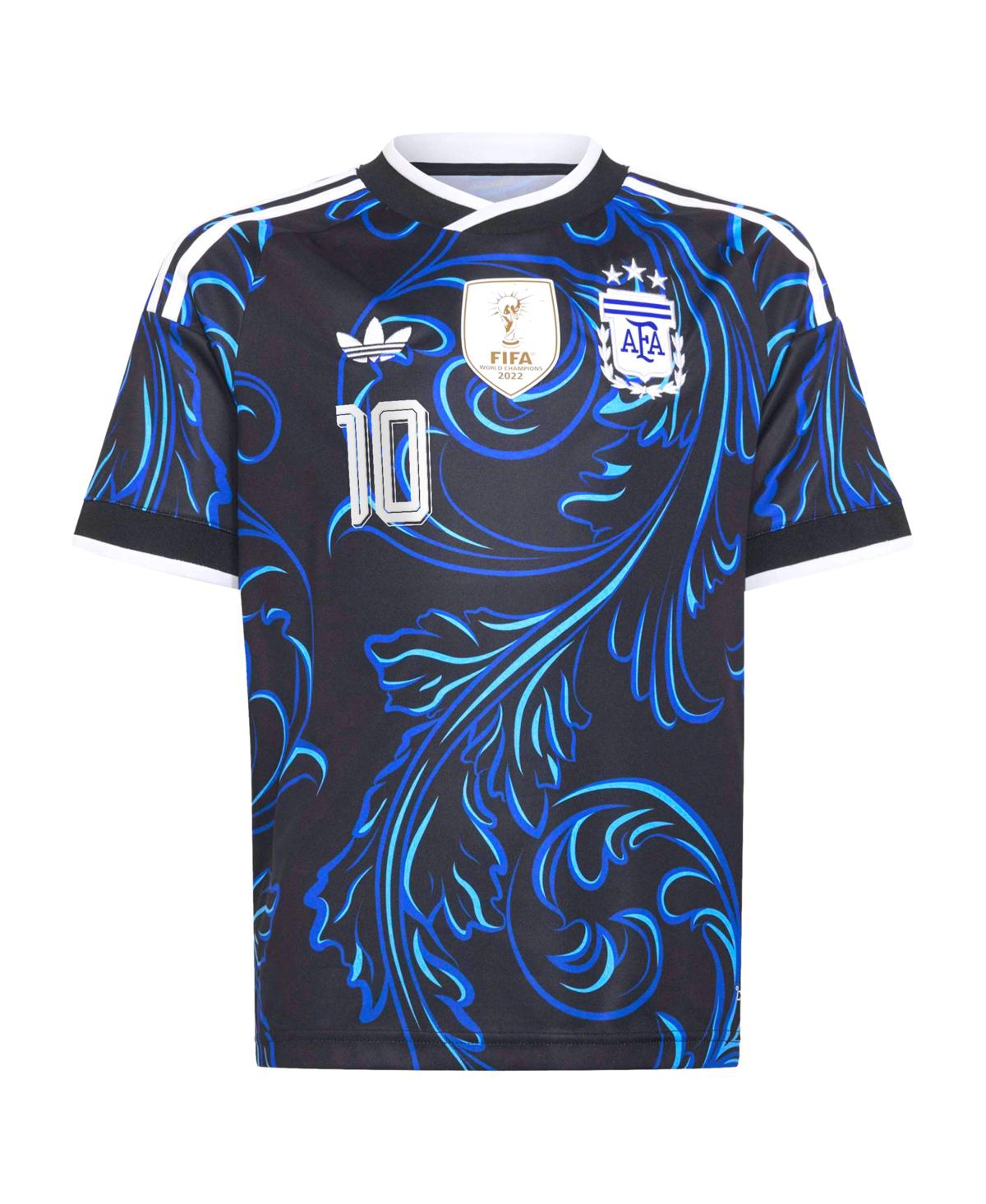 Adidas Big Boys and Girls Lionel Messi Black Argentina National Team 2026 Away Replica Jersey