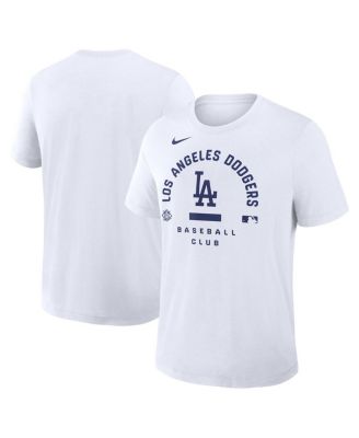 Men's White Los Angeles Dodgers Authentic Collection Early&nbsp;Work Tri-Blend Dri-FIT T-Shirt