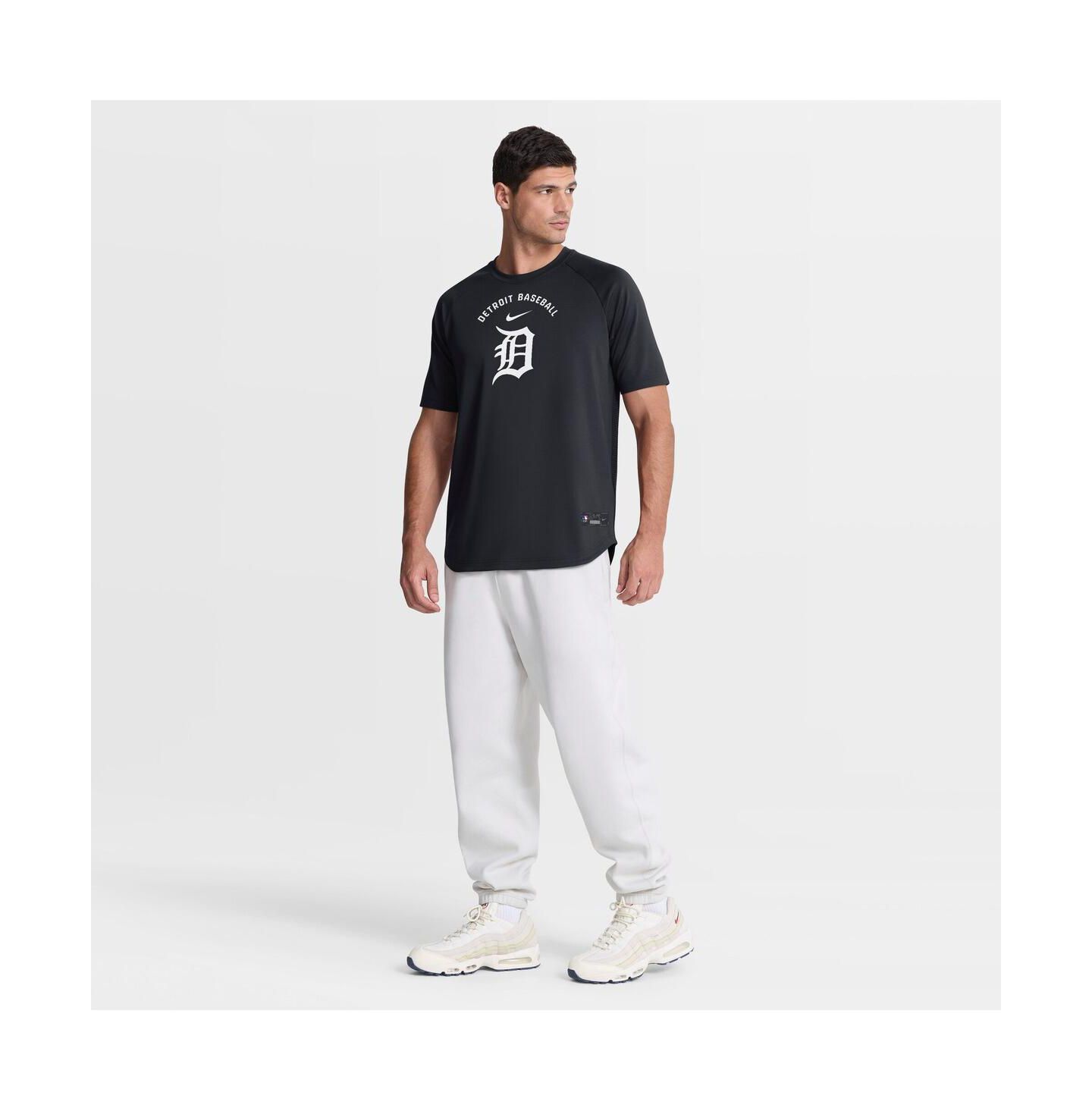 Мужская футболка Nike Navy Detroit Tigers Authentic Collection Batting Practice Pre-Game Raglan Dri-FIT — фото 3