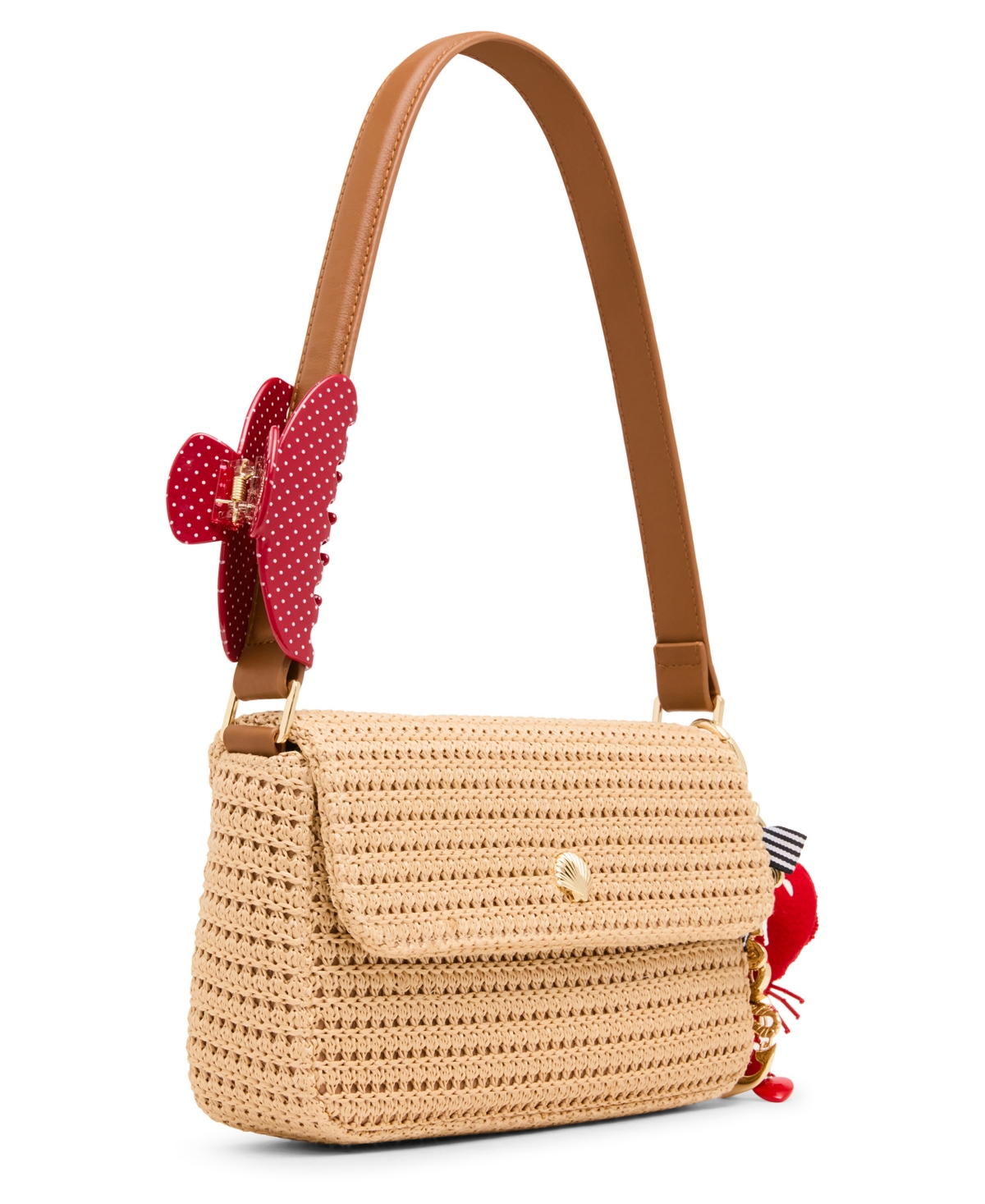 Madden Girl Alanna Straw Small Shoulder Handbag