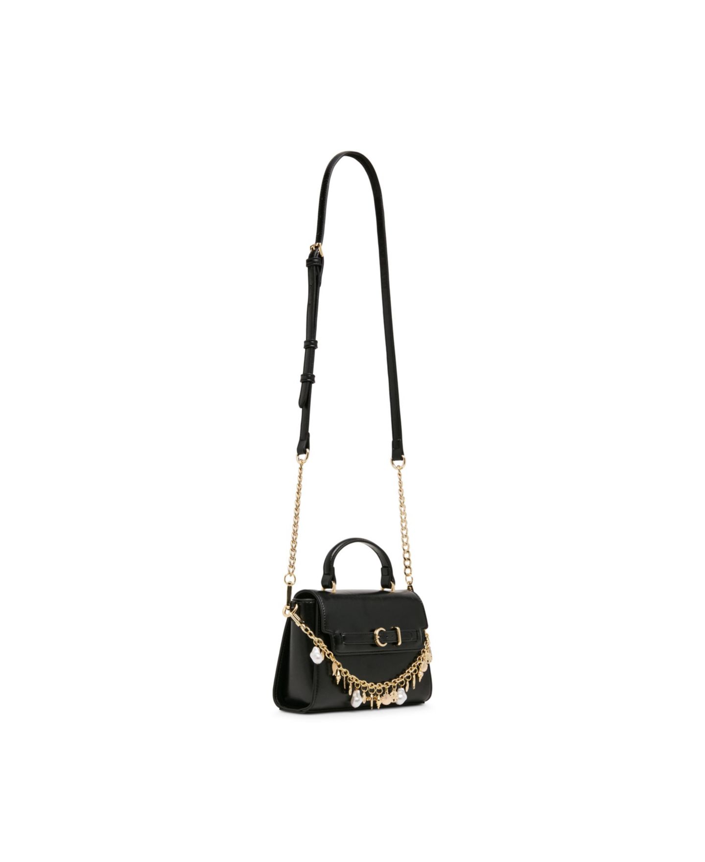 Женская сумка Madden Girl Shell Small Magnetic Snap Satchel Handbag, цвет: Чёрный — фото 3