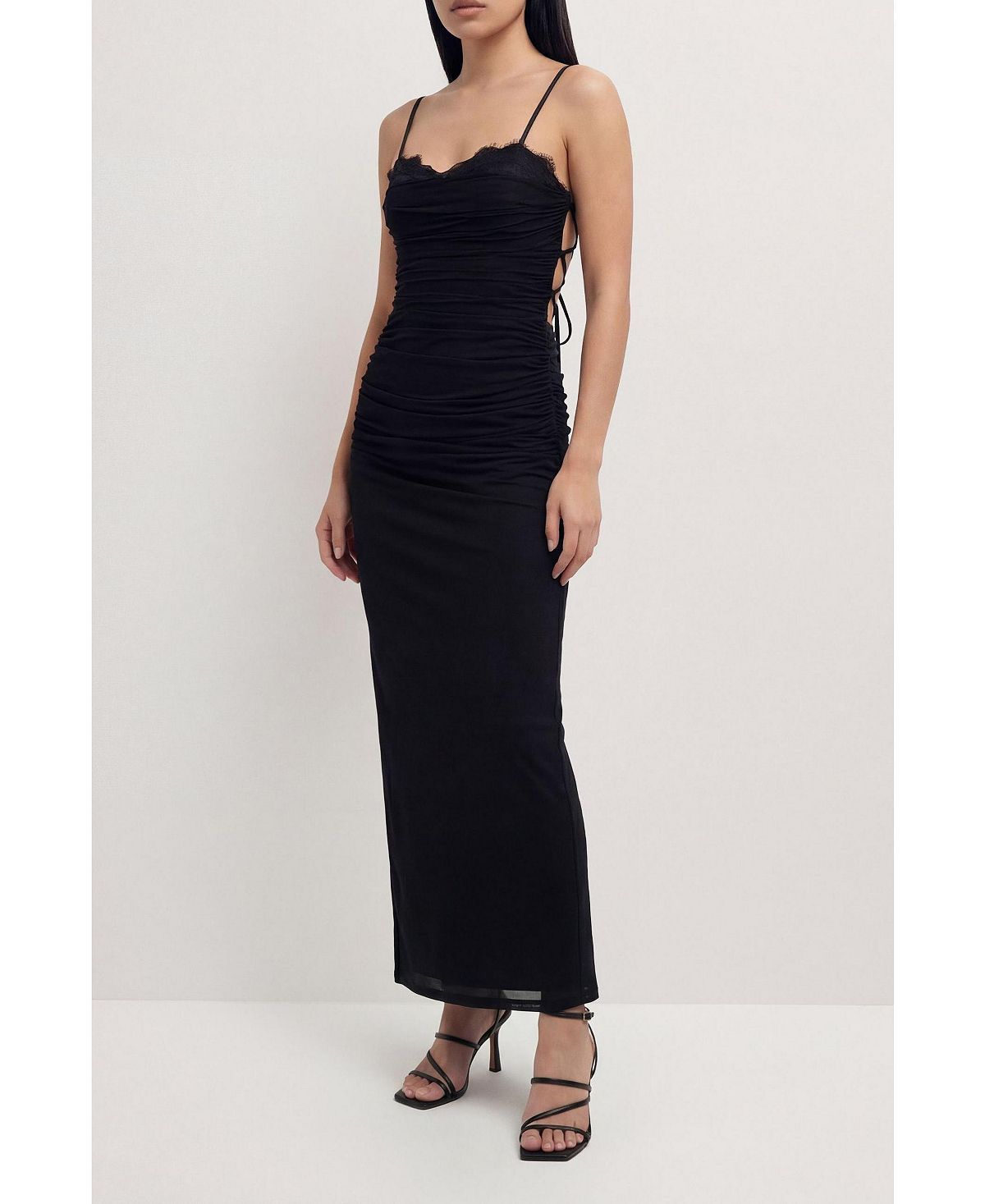 MissPap Women's Premium Tulle Lace Trim Maxi Dress view 7 — MAYCSS fashion products