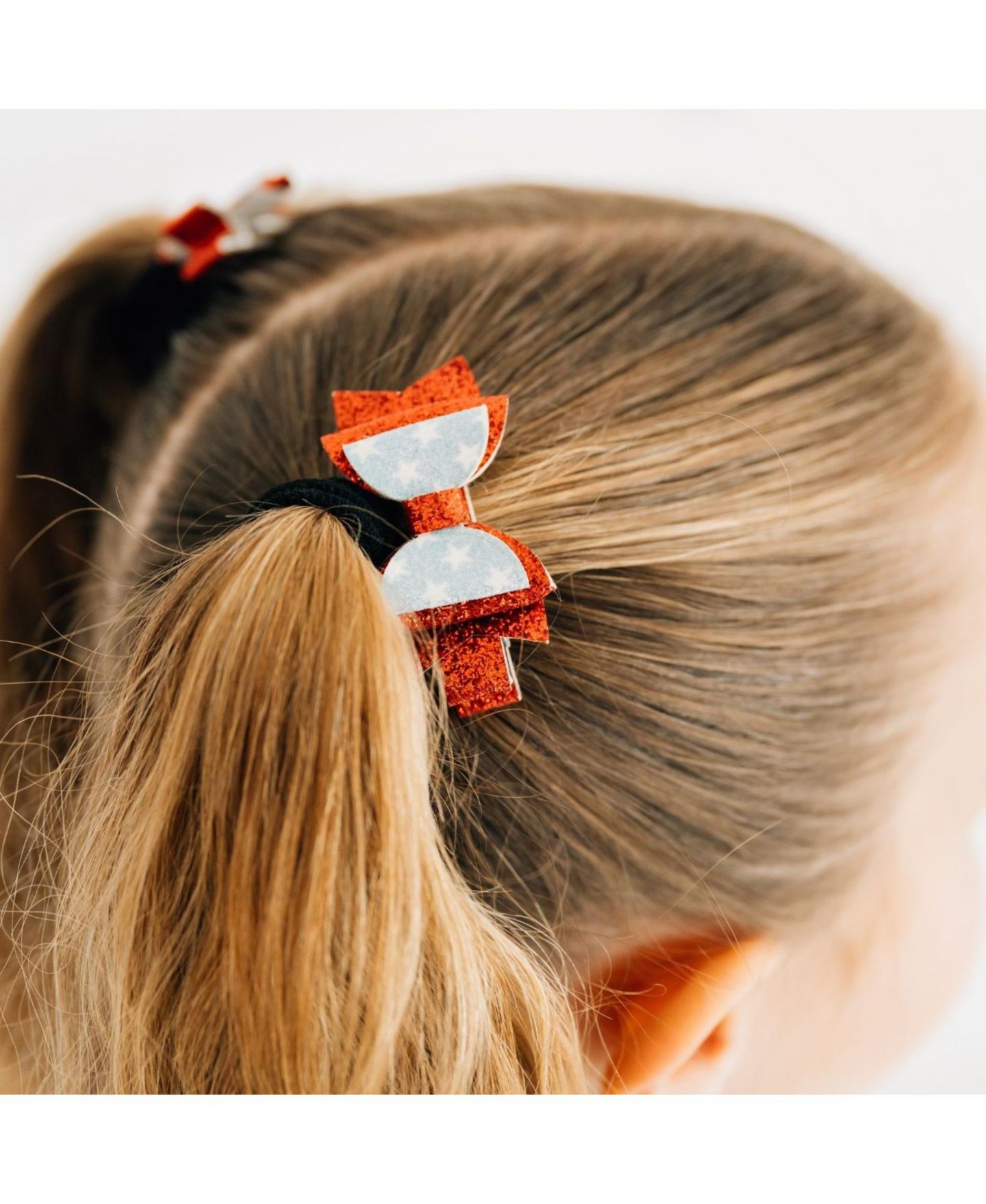 Аксессуары для волос Sweet Wink Glitter Flag Bow Clip Set для девочек, цвет: Красный — фото 3