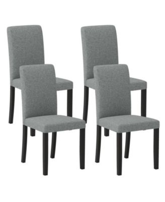 Dining Chair Set of 4 Mid-Century Modern Fabric Upholstered Parson Chairs