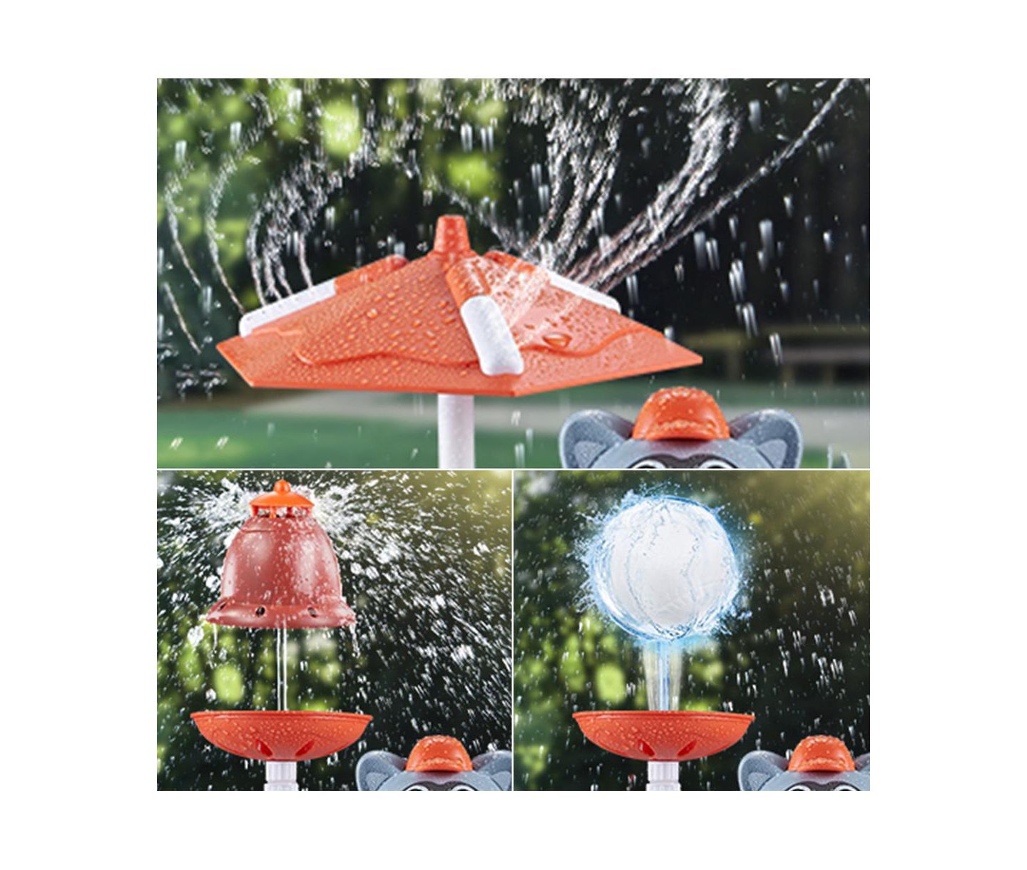 Детская игрушка Bruce & Shark 3-in-1 Baseball Water Sprinkler, Rotating, with Bat & Balls, Ages 3+, цвет: Серый — фото 6