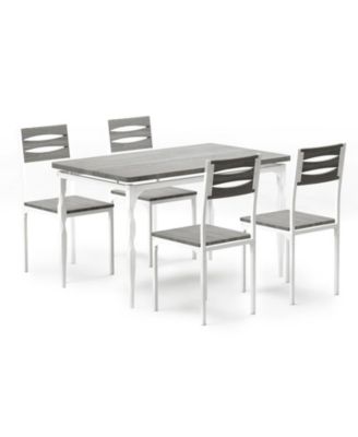5-Piece 4-Person Farmhouse Style Dining Table Set
