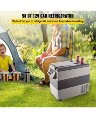 58 Quart Portable Car Refrigerator Dual Zone 12V 24V for Camping
