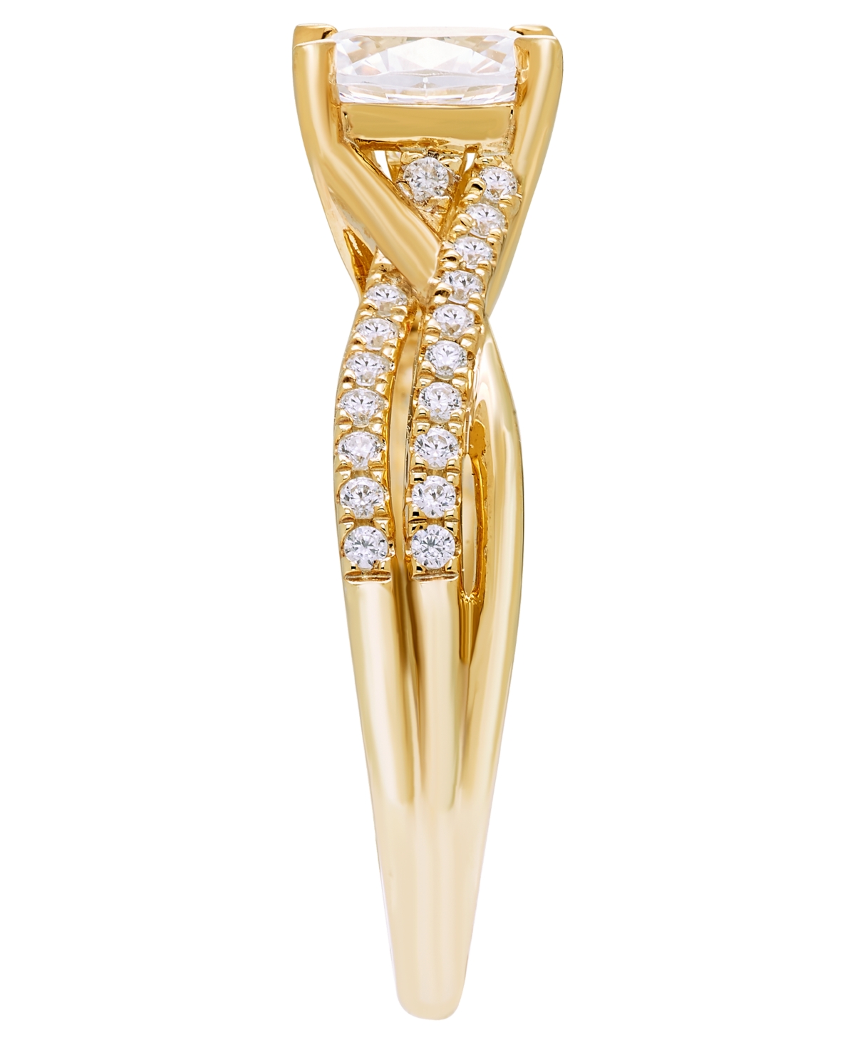 Macy's Certified Lab Grown Diamond Ring (1 ct. t.w.) in 14k Yellow Gold