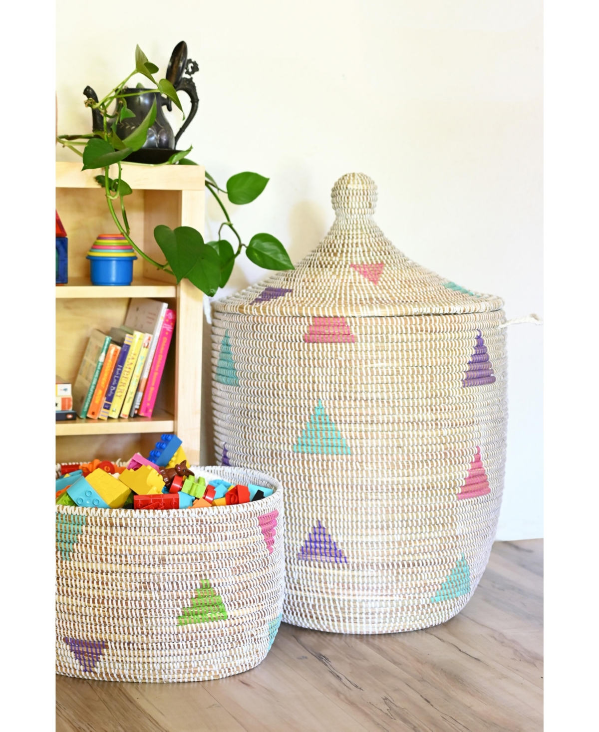 African Modern African Modern, Large Teranga Triangles Hamper Basket