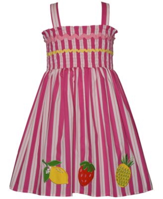 Girls' 2T-6X Fruit Applique Sleeveless Dress