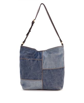 Heidal Large Patchwork Denim Shoulder Handbag