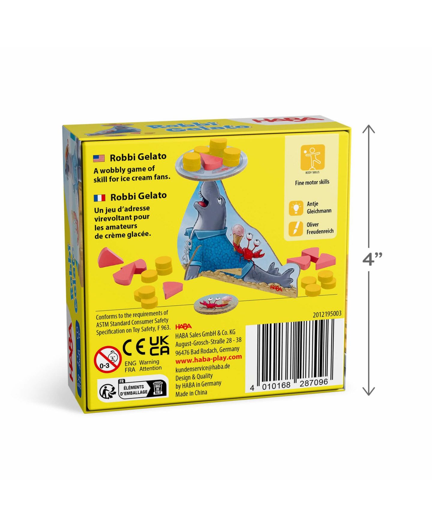 Детские настольные игры Haba Robbi Gelato - Kids Board Games for Ages 6 and up and Family Games for Kids and Adults, Wobbly Seal Balancing and Stacking Fun — фото 5