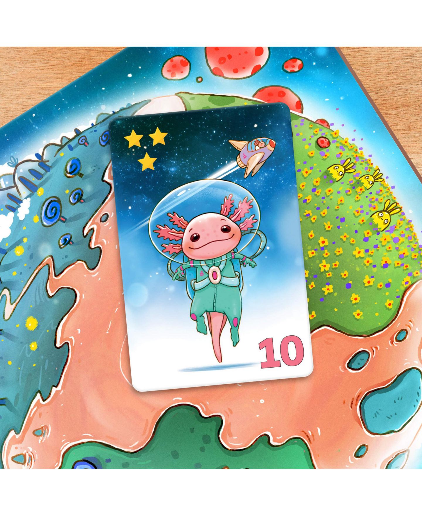 Детская настольная игра Haba Galaxolotl Math-Based Strategy Space-Themed Board Game, Ages 8+ — фото 6