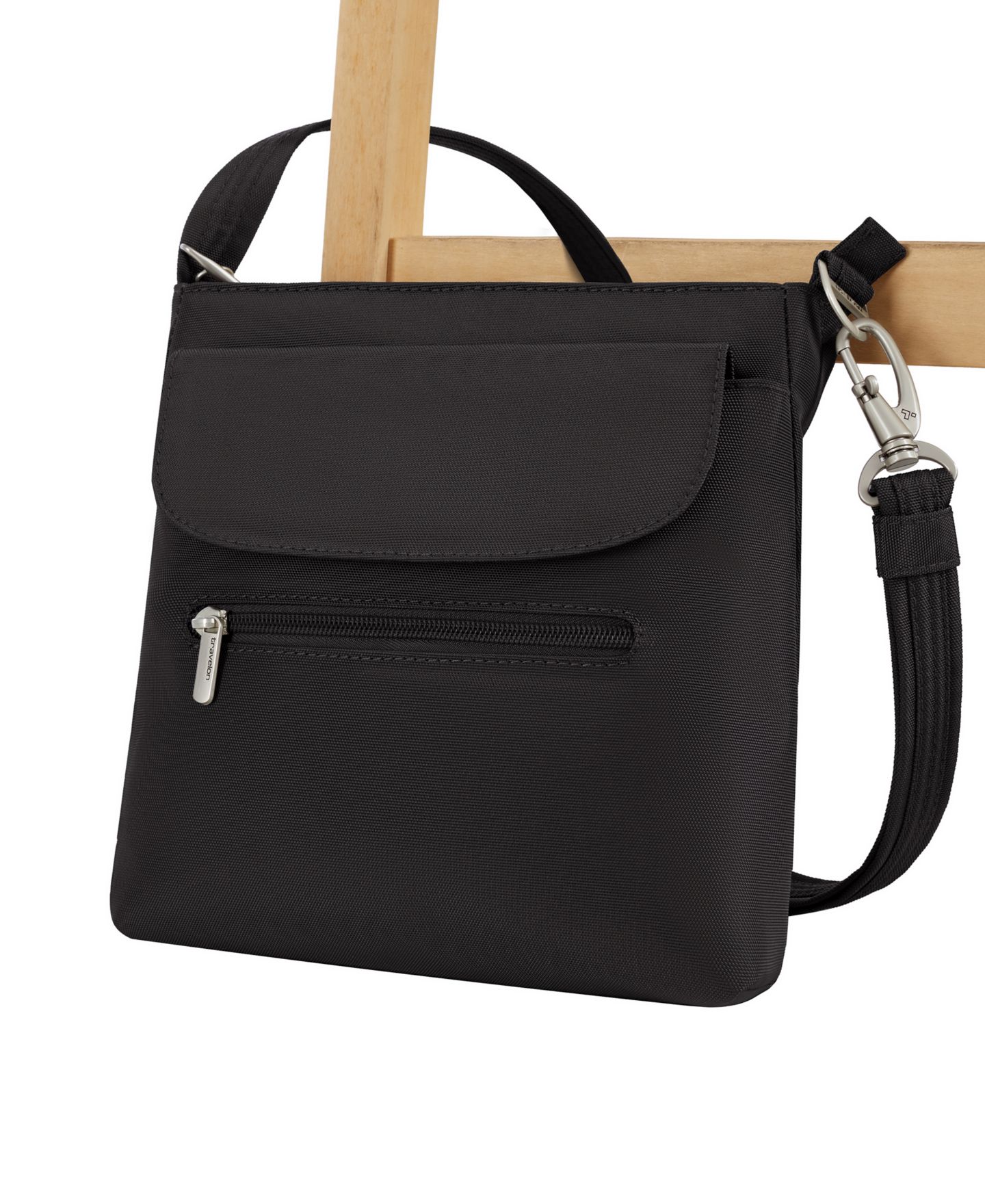 Сумка Travelon Anti-Theft Classic Mini Shoulder, цвет: Чёрный — фото 8