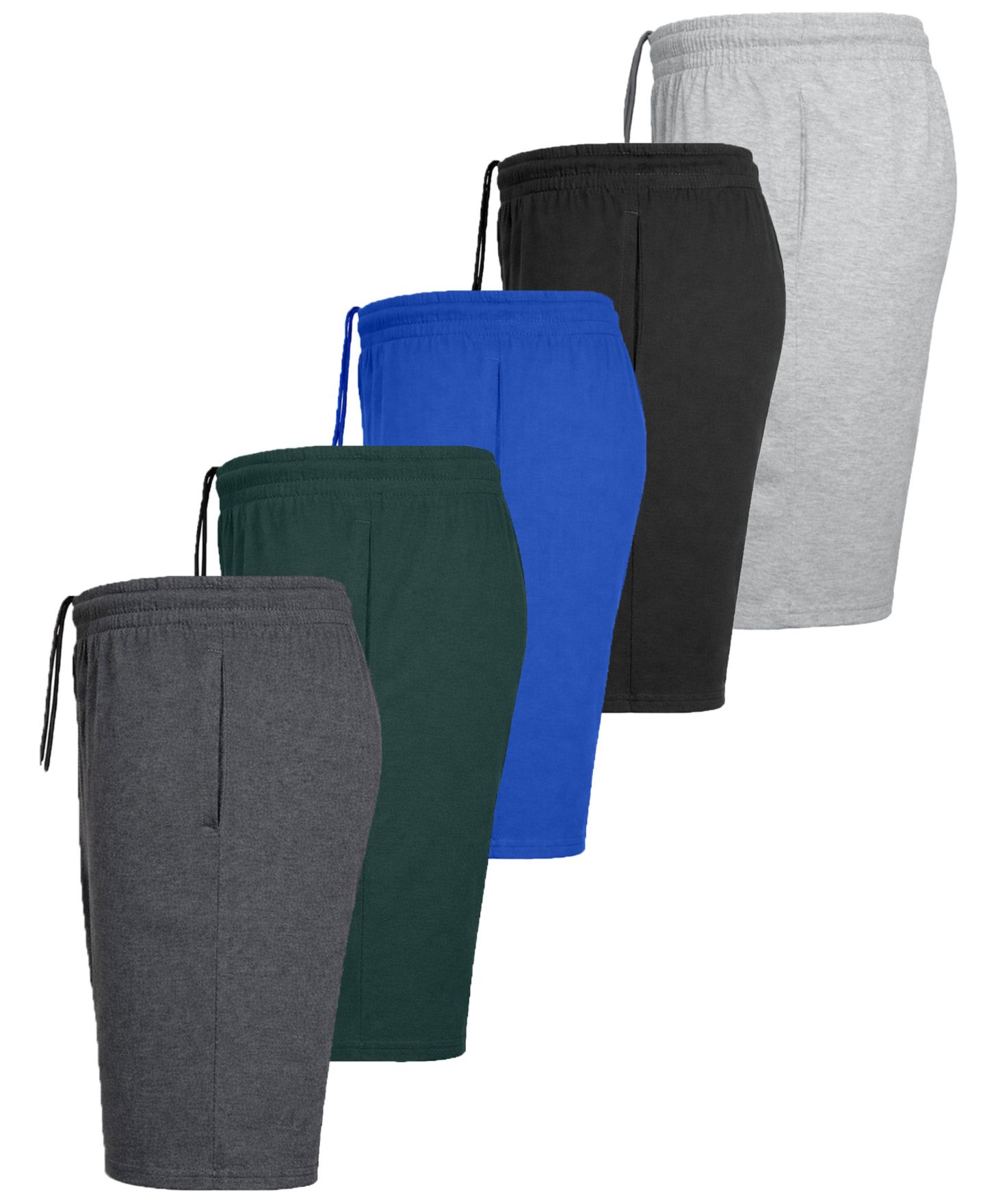 Мужские шорты Blue Ice 8.5" Regular-Fit Shorts, 5-Pack, цвет: Угольный / Тёмно-зелёный — фото 3