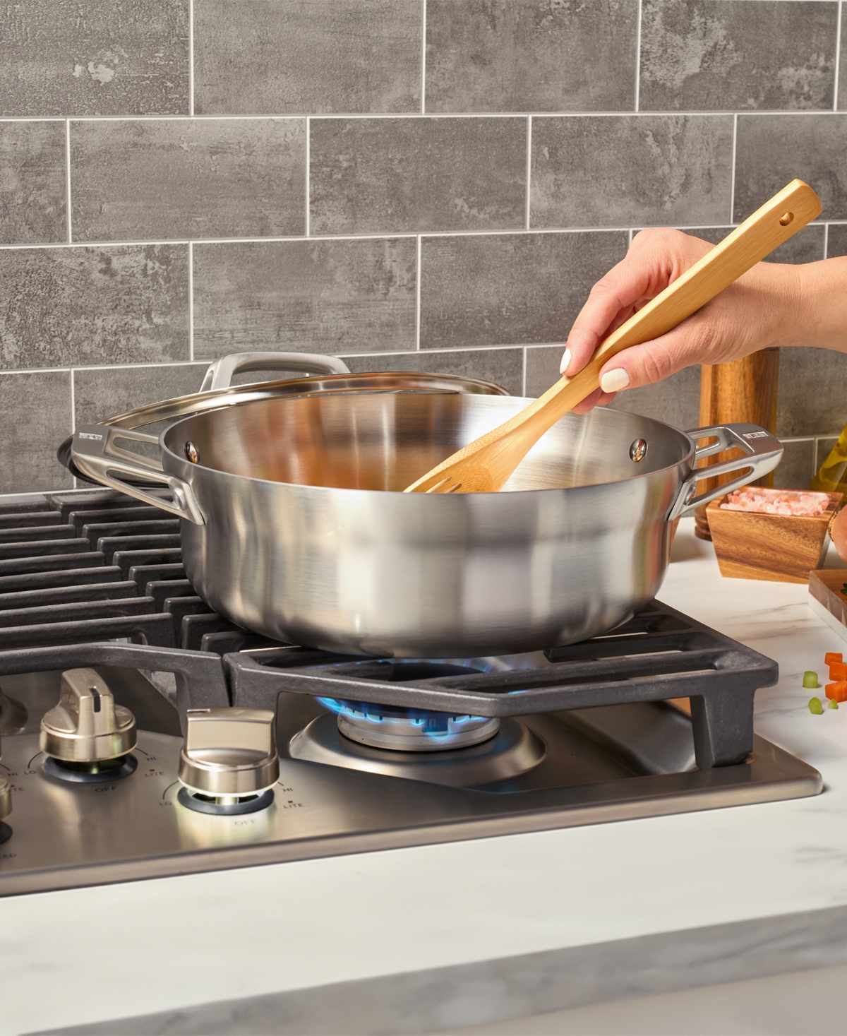 Zwilling Motion Stainless Steel 10.55" Chef's Pan with Lid