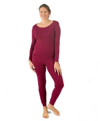 Womens Matching Family Two Piece Cotton Long Sleeve Shirt and Pants Solid Color Pajamas