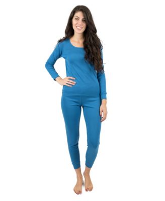 Womens Matching Family Two Piece Cotton Long Sleeve Shirt and Pants Solid Color Pajamas