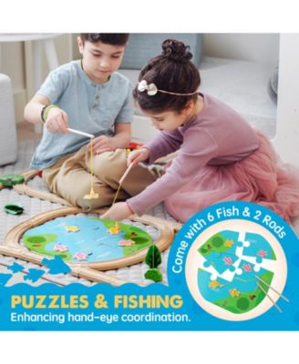 Wooden Train Set 110 Pcs