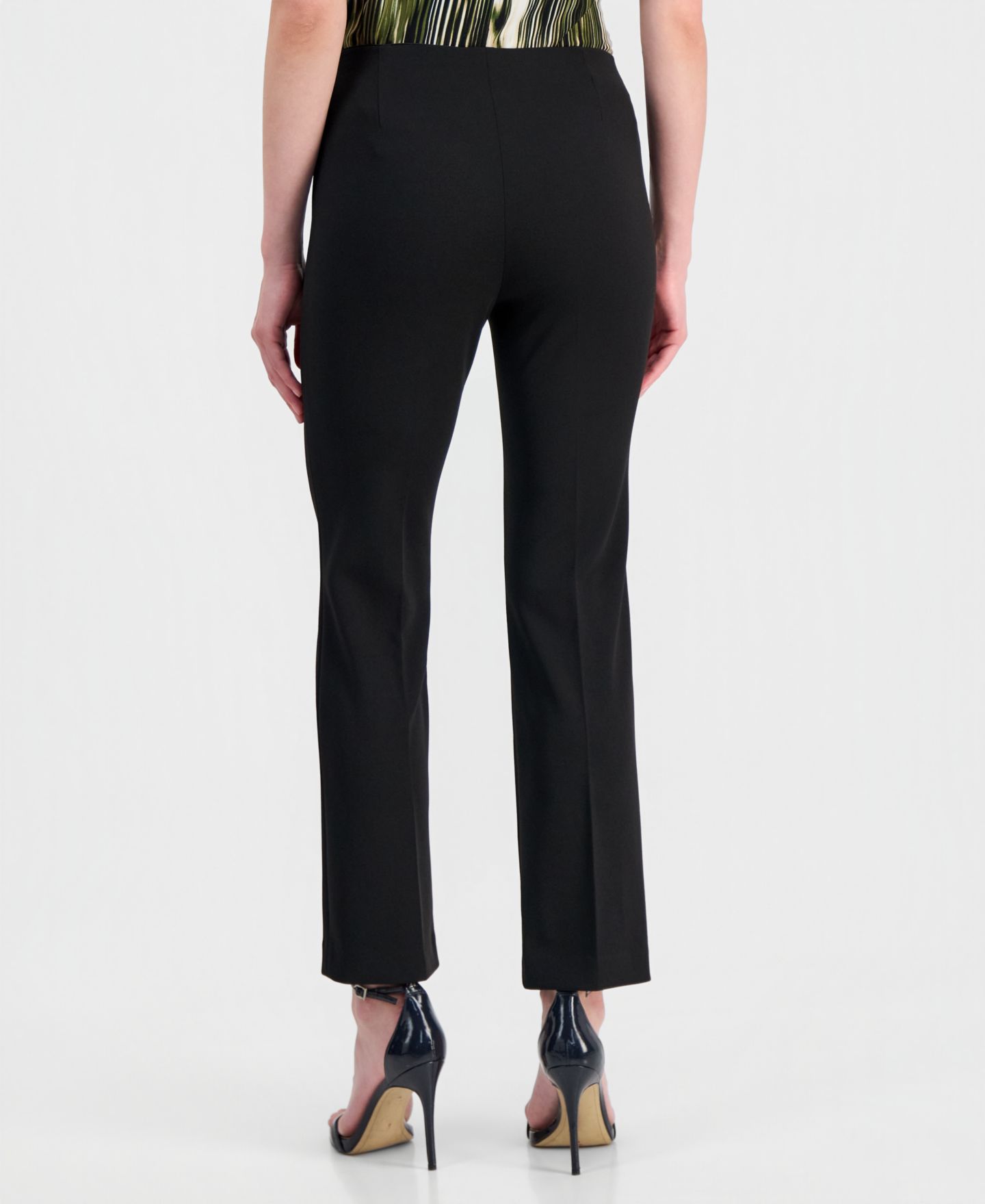 Женские брюки Anne Klein Pull-On Kick-Flare Ankle, цвет: Чёрный — фото 4