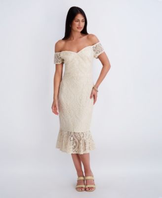 Women's Tan/Beige Lace Body-Con Dresses | Macy's